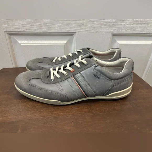 Ecco | Shoes | Ecco Mens Enrico Retro Sneaker Gray Leather  display picture 1
